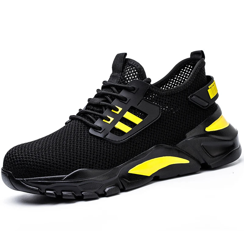 Safety shoes Smash men stab resistant breathable working lightweight work sneakers steel toe Boots Male