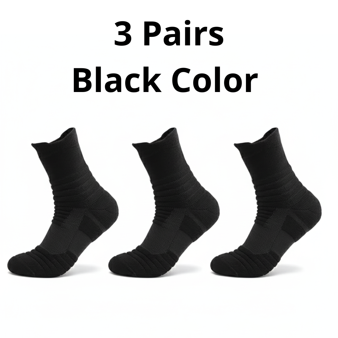 WORK Socks Crew Length - 3 Pairs (Size Adjustable)
