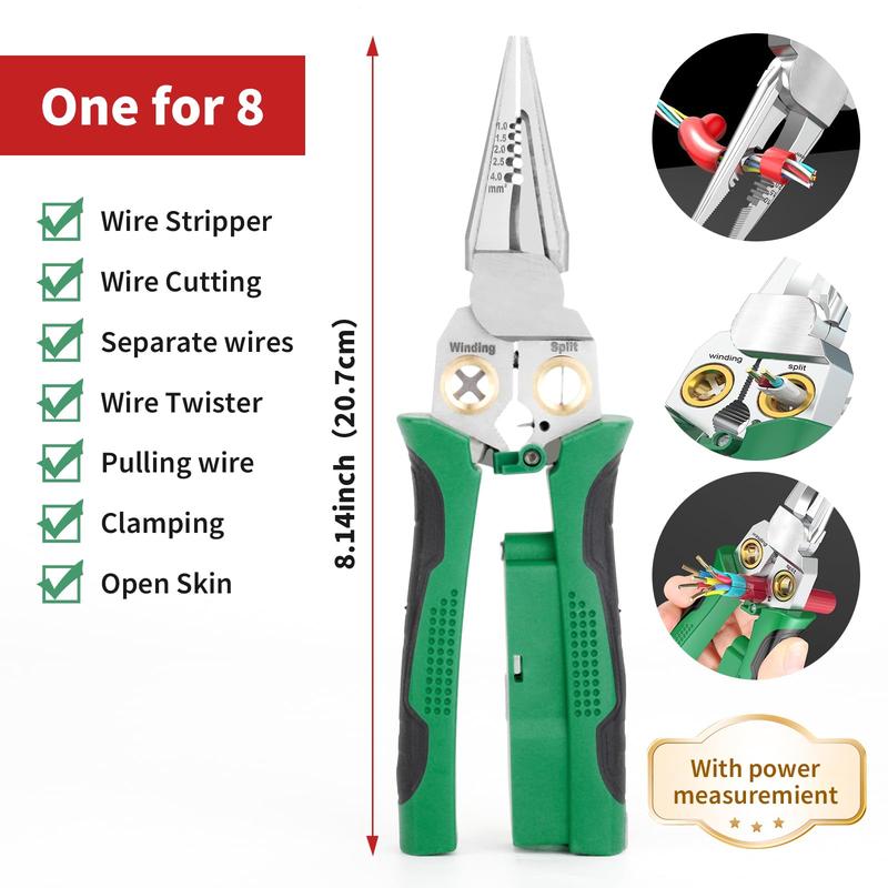 8 in 1 Wire Stripper Twister for Cutting and Pulling Wires