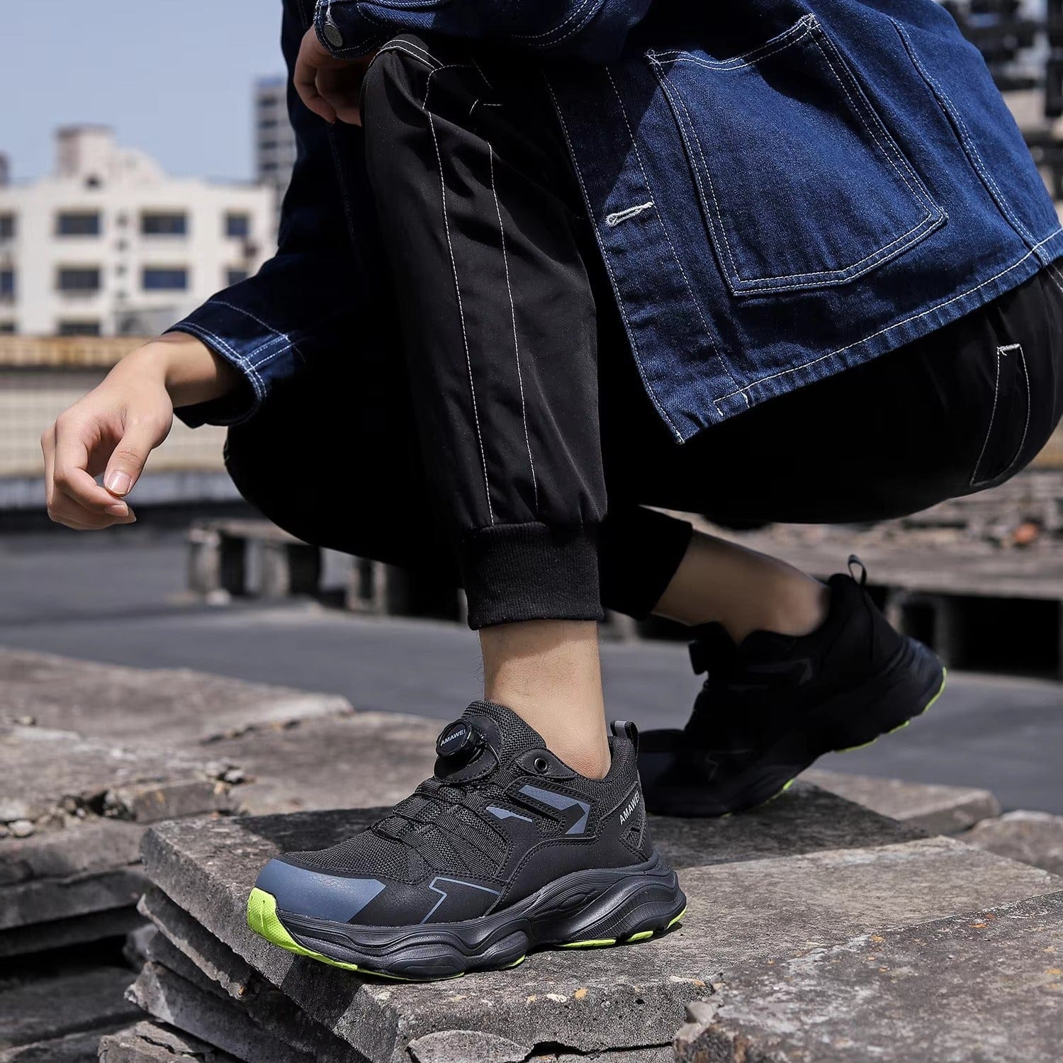 Amawei - Men's Steel Toe Work Shoes | Lightweight
