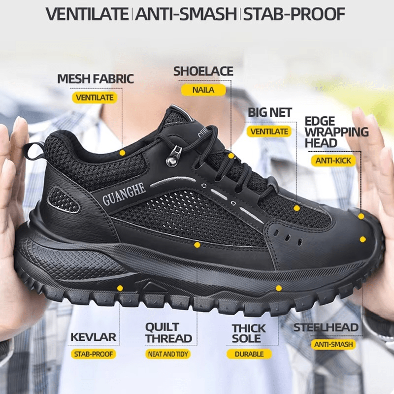 Bravik - Breathable Steel Toe Work Shoes | Puncture Proof