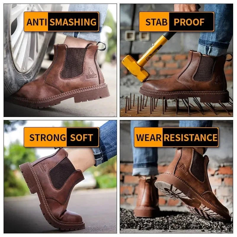 Chelsea - Men's Steel Toe Work Boots | Rubber Sole