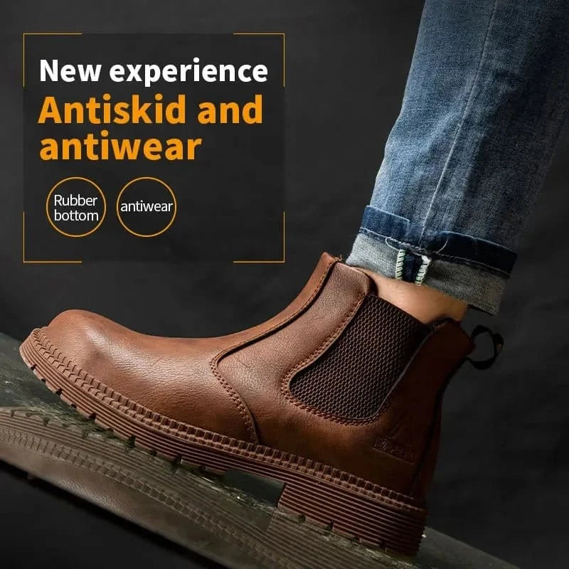 Chelsea - Men's Steel Toe Work Boots | Rubber Sole
