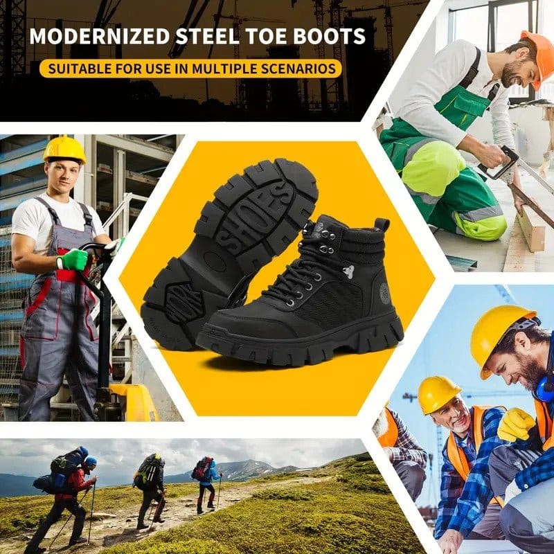 Crusader - Men's Steel Toe Work Boots | Long Hours Comfort