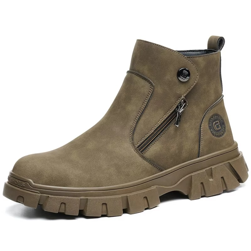 Hardrock - Waterproof Steel Toe Work Boots | Side Zipper Protection