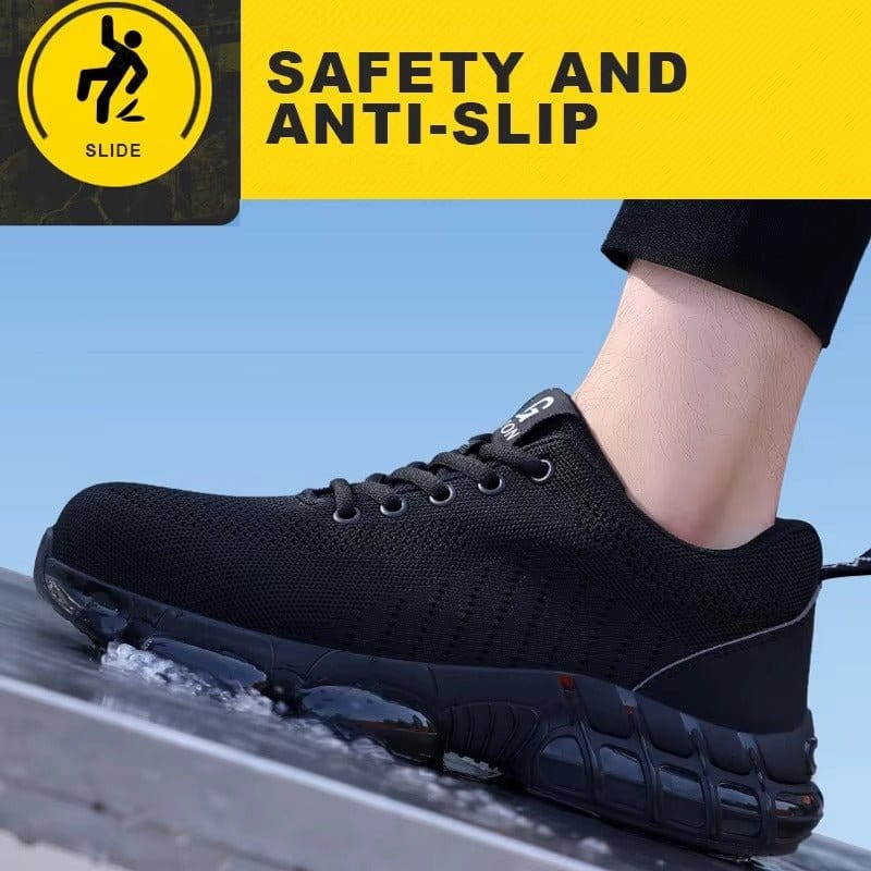 Gravik - Men's Steel Toe Work Shoes | Breathable Comfort