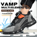 Gravok - Men's Steel Toe Work Shoes | Knob Lacing System