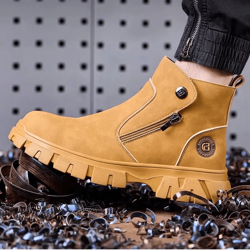 Hardrock - Waterproof Steel Toe Work Boots | Side Zipper Protection