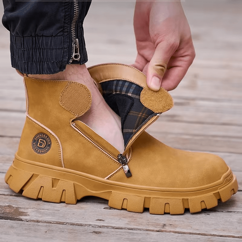 Hardrock - Waterproof Steel Toe Work Boots | Side Zipper Protection
