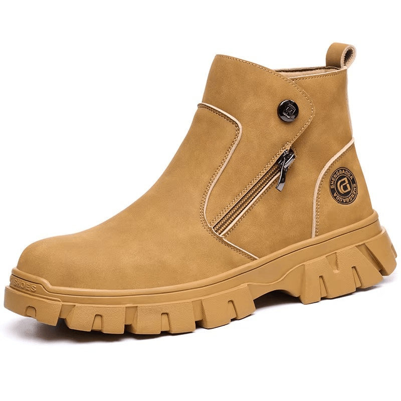 Hardrock - Waterproof Steel Toe Work Boots | Side Zipper Protection