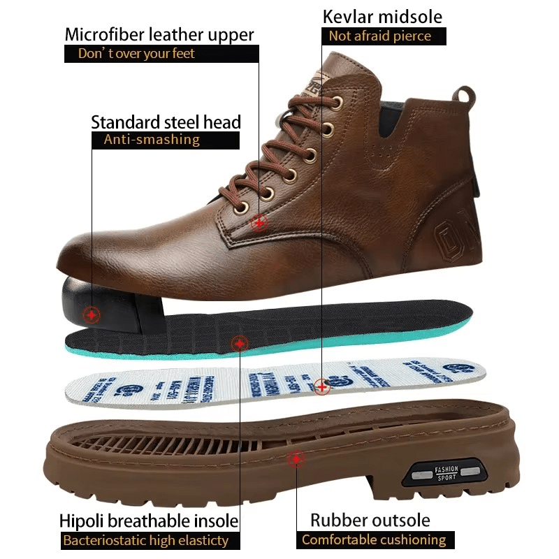 Ironvault - Men's Safety Work Boots | Comfortable Fit