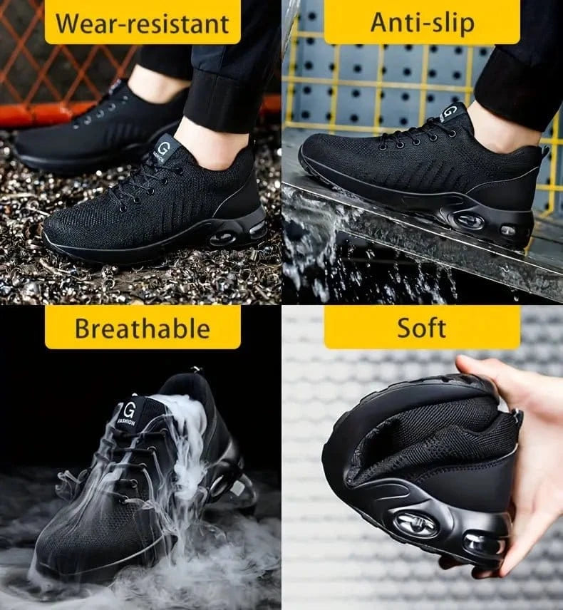 Orion - Men's Black Safety Work Shoes | Lightweight