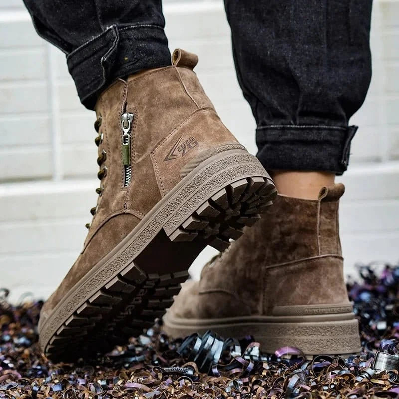 SolidStep - Men's Steel Toe Side Zip Boots | Comfortable Fit