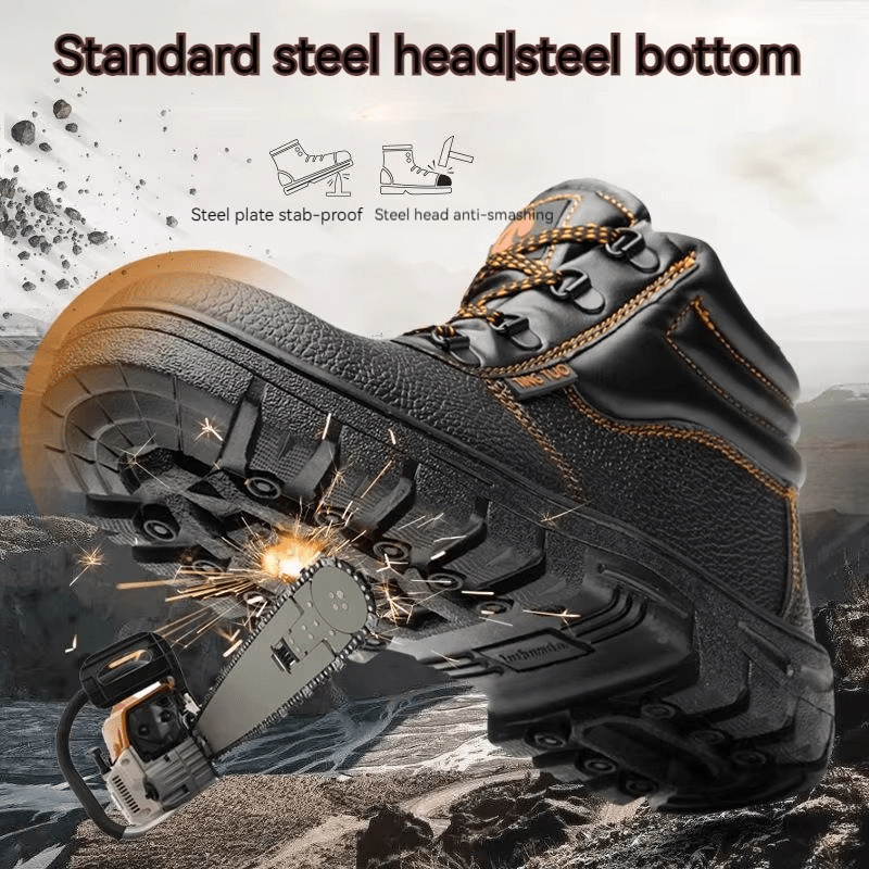 Tharnix - Men's Steel Toe Work Boots | Durable Rubber Sole