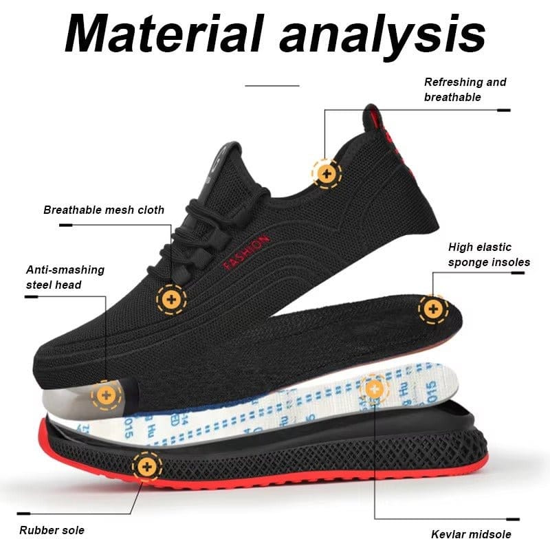 Vortek - Lightweight Steel Toe Work Shoes | Breathable Mesh