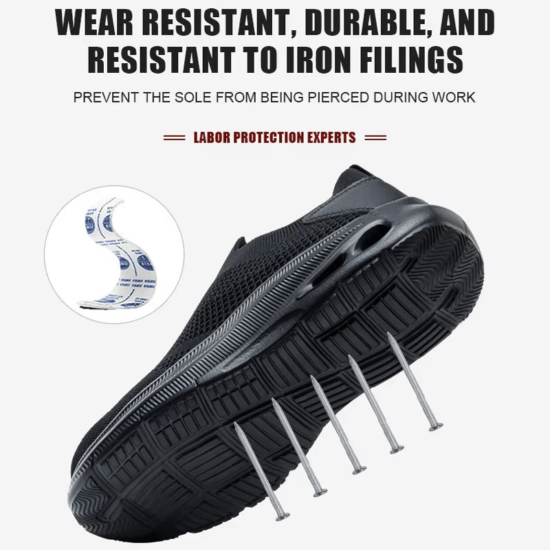 Walker - Lightweight Steel Toe Work Shoes | Anti-Slip Protection