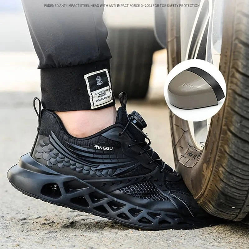 Warkrane - Men's Steel Toe Work Shoes | Shock Absorbing