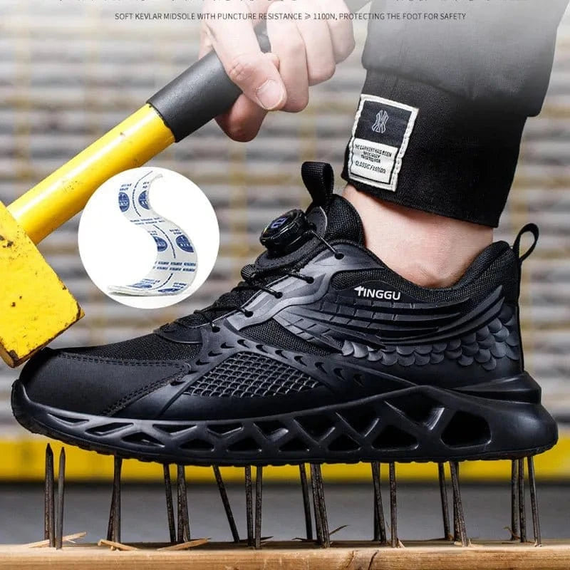 Warkrane - Men's Steel Toe Work Shoes | Shock Absorbing