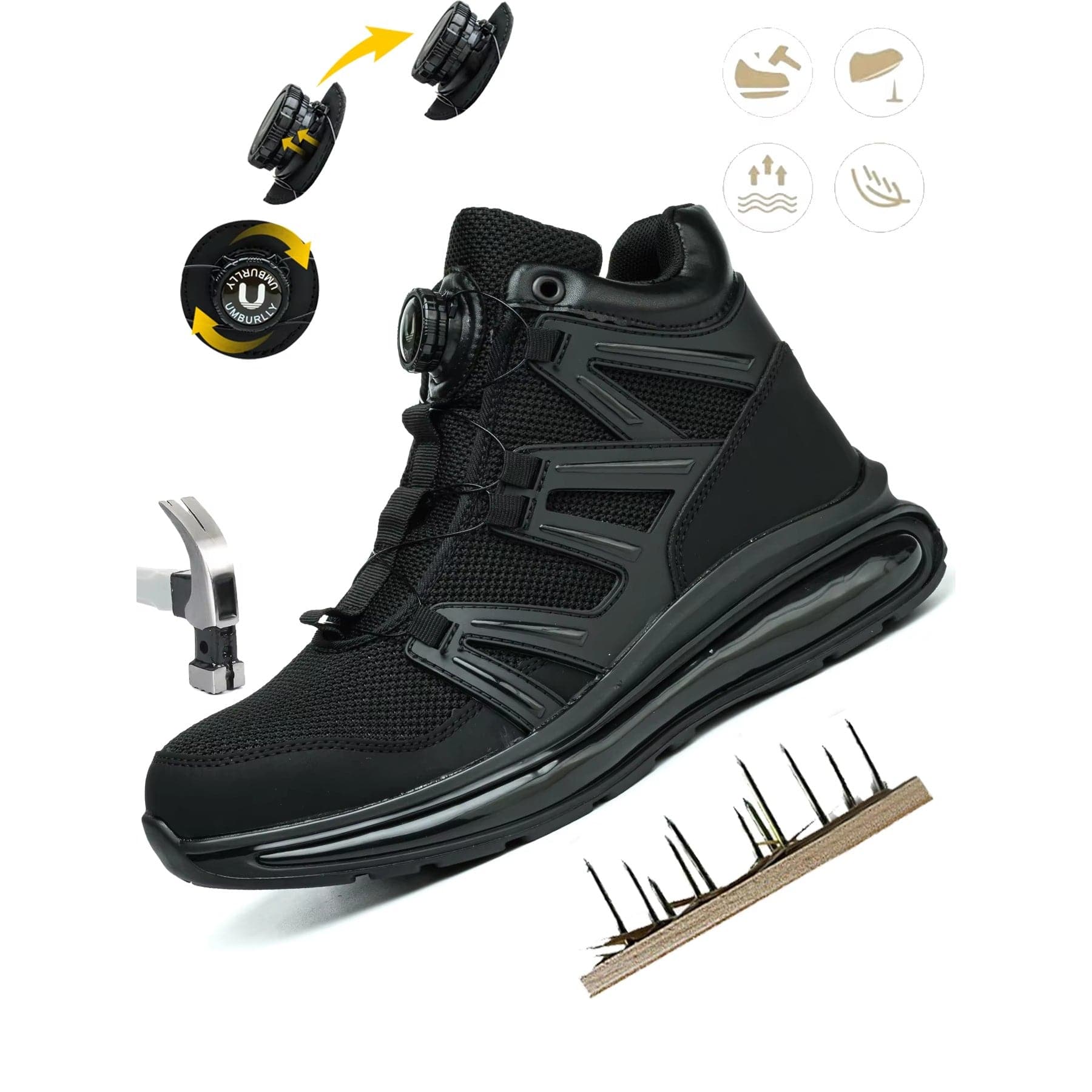 Zaltrek - Men's Steel Toe Work Boots | Shock Absorbing